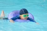 Swimming Kid Stock Photo