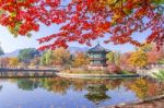 Gyeongbokgung Palace In Autumn,south Korea Stock Photo