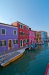 Italy Venice Burano Island Stock Photo