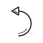 Turn Left Arrow  Symbol Icon  Illustration On White Stock Photo