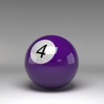 Billiard Ball Isolated On Grey Stock Photo