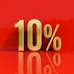 10 Percent Sign Stock Photo