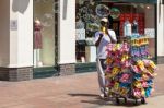 Tunbridge Wells, Kent/uk - June 30 : Man Generating Lots Of Bubb Stock Photo