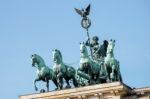 The Brandenburg Gate Monument In Berlin Stock Photo