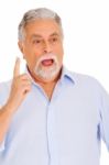 Older Man Telling Off Stock Photo