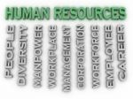 3d Image Human Resources Issues Concept Word Cloud Background Stock Photo