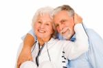 Loving Elder Couple Stock Photo