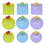 Sale And Discount Tags Stock Photo