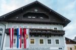 Exterior View Of A Building In St. Georgen Stock Photo