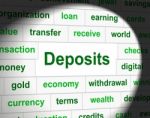 Deposit Deposits Represents Part Payment And Business Stock Photo