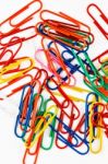 Colorful Paper Clips Stock Photo