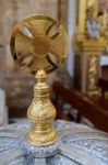 Marbella, Andalucia/spain - July 6 : Gold Cross In The Church Of Stock Photo