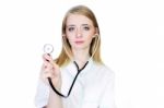 Doctor With Stethoscope Stock Photo