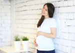 Young Happy Pregnant Woman Stock Photo