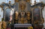 Altar In The Catholic Church In Attersee Stock Photo