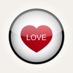  Love Heart Circle Design Stock Photo