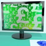 Pound Symbols On Computer Screen Stock Photo