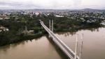 View Of The Eleanor Schonell Bridge In West End, Brisbane Stock Photo