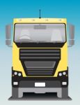 Front View Of Cargo Truck  Illustration Stock Photo