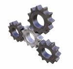 Metal Cogwheels Stock Photo