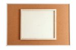 Wood Frame On Cork Board Stock Photo