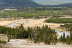 The Meandering Firehole River Stock Photo