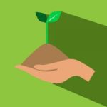 Hand Hold Plant  Icon Stock Photo