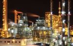 Night Scene Of Chemical Industry Stock Photo