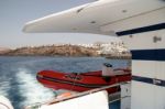 View From Local Ferry Operating Along The Coast Of Lanzarote Stock Photo