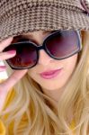 Young Lady Wearing Sunglasses Stock Photo