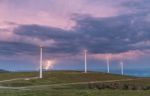 Storm Sunset With Spectacular Rays Stock Photo