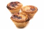 Famous Portuguese Egg Pastry Tart Stock Photo