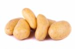 Potatoes On White Stock Photo