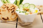 Arab Middle East Goat Yogurt And Cucumber Salad Stock Photo