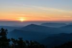 Sunrise At Phu Ruea National Park Stock Photo