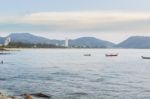 Patong Beach On Twilight Cloudy, Phuket, Thailand. It Is Well-kn Stock Photo