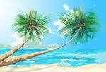 Palm Trees Scene Stock Photo