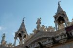 Partial View Of Saint Marks Basilica Venice Stock Photo