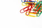 Colorful Paper Clips Stock Photo