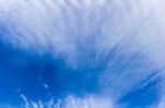 Blue Sky With Cloud Background Stock Photo