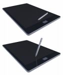 3d Tablet And Pen Stock Photo