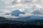 De Los Chillos Valley And Volcano Cotopaxi, Ecuador Stock Photo