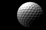 3d Rendering Golf Ball Isolated Dark Background Stock Photo