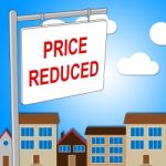 House Price Reduced Means Properties Offer And Bungalow Stock Photo