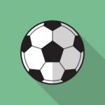 Football Soccer Ball Flat Icon Stock Photo