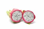 Dragon Fruit  White Background Stock Photo