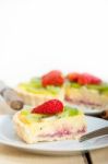 Kiwi And Strawberry Pie Tart Stock Photo