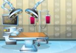 Cartoon  Illustration Interior Surgery Operation Room With Separated Layers Stock Photo