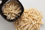 Freeze Fries French Close Up Flat Lay Stock Photo