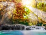 Erawan Waterfall Stock Photo